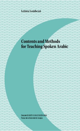 Contents and Methods for Teaching Spoken Arabic