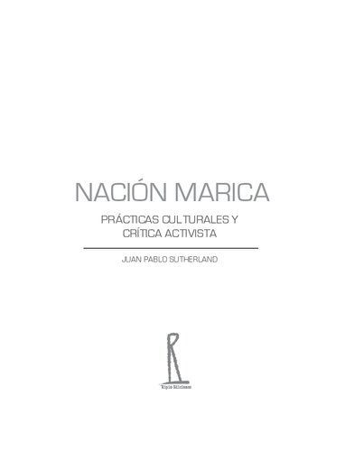 Nación Marica: prácticas culturales y crítica activista