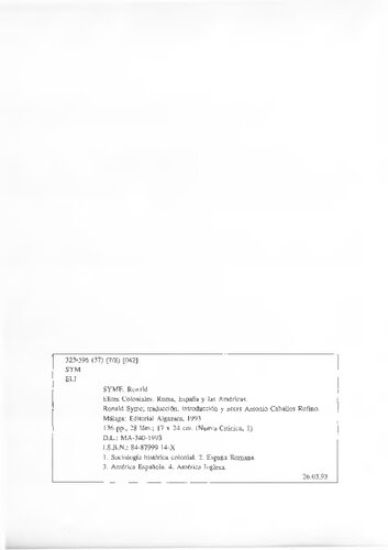 Elites coloniales : Roma, España y las Américas