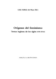 Orígenes del feminismo: textos ingleses de los siglos XVI-XVIII