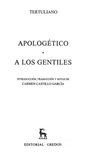 Apologético ; A los gentiles