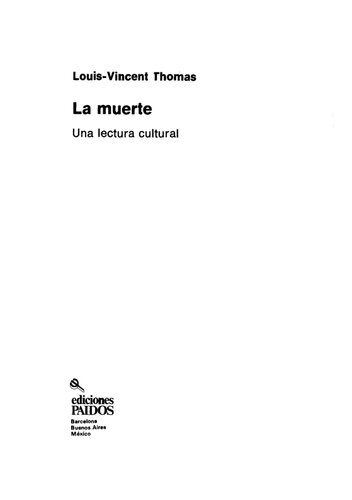 La Muerte : una lectura cultural