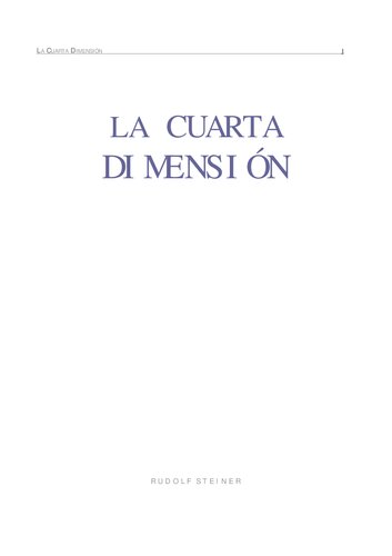 La cuarta dimension