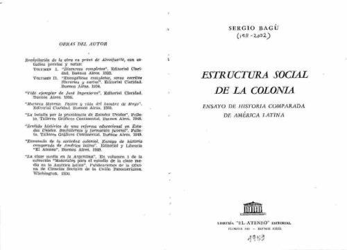 Estructura social de la colonia