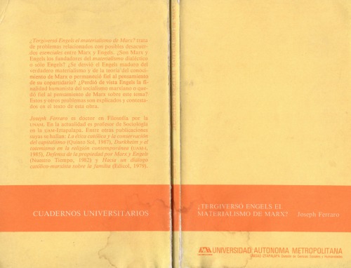 Tergiverso Engels el materialismo de Marx?