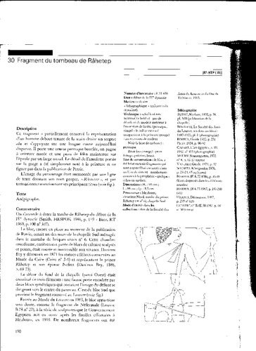 Catalogue des stèles, peintures et reliefs égyptiens de l'Ancien Empire et de la Première Périod INtermédiare vers 2686-2040 avant J.-C. Vol II