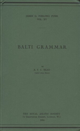 Balti grammar