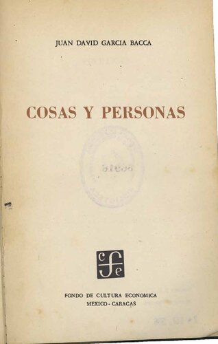 Cosas y personas