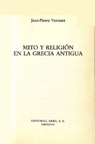Mito y religión en la Grecia Antigua