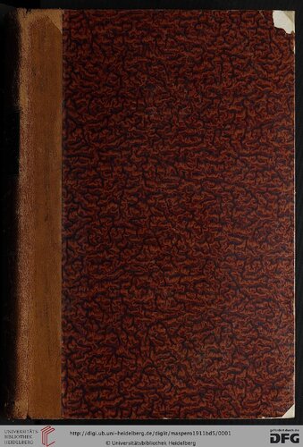 Études de mythologie et d'archéologie egyptiennes V