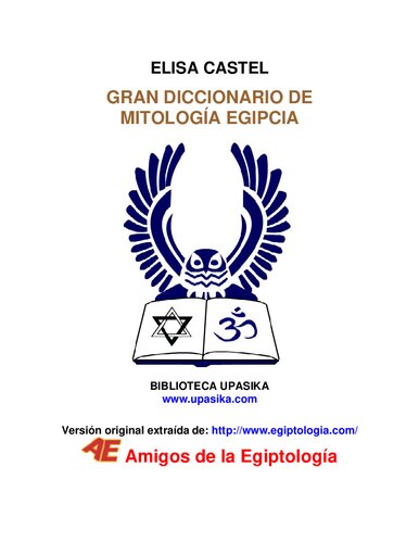 Gran diccionario de la mitología egipcia