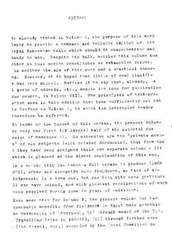 Ramesside Inscriptions: Historical and Biographical