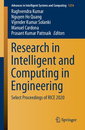Research in Intelligent and Computing in Engineering: Select Proceedings of RICE 2020