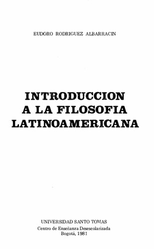Introducción a la filosofía latinoamericana