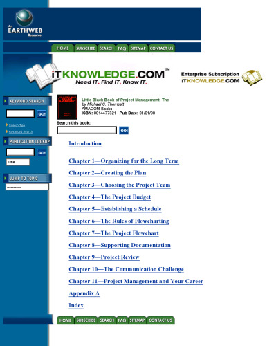 The little black book of project management