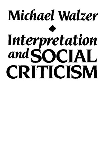 Interpretation and social criticism