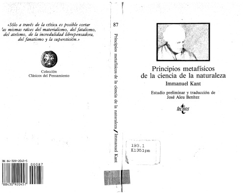 Principios metafísicos de la ciencia de la naturaleza