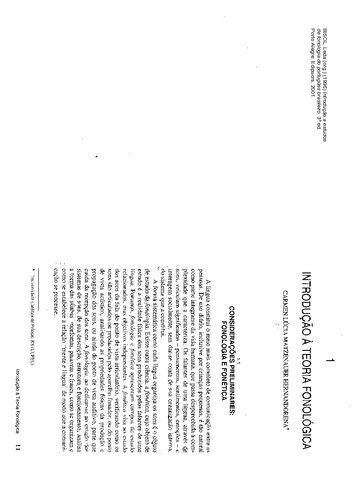 Introdução a Estudos de Fonologia do Português Brasileiro