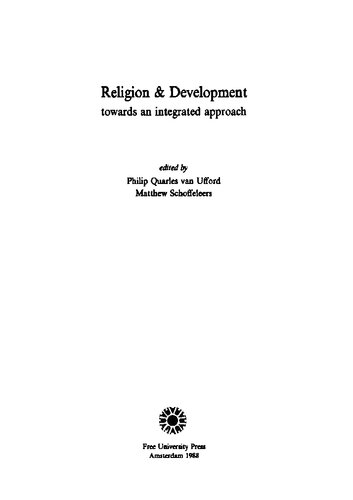 Religion and development : towards an integrated approach