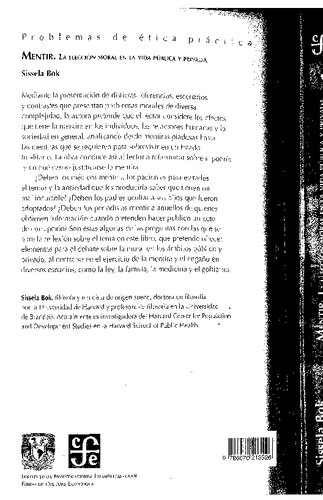 Mentir: la elección moral en la vida pública y privada