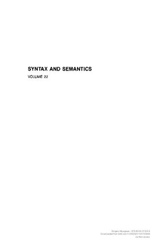 Syntax and Semantics: Structure and Case Marking in Japanese