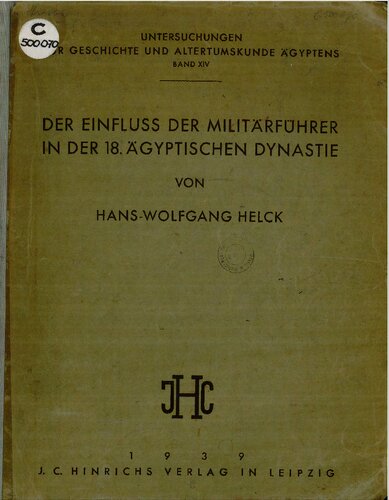 Der Einfluß der Militärführer in der 18. ägyptischen Dynastie