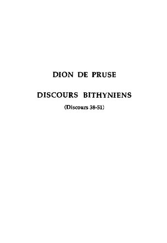 Discours bithyniens: Discours 38-51