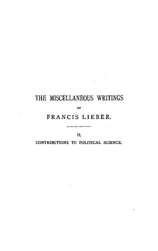 Contributions to Political Science