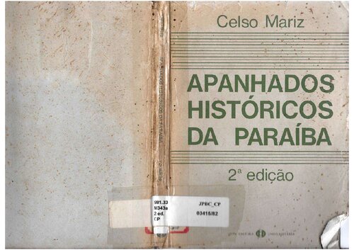 Apanhados históricos da Paraíba