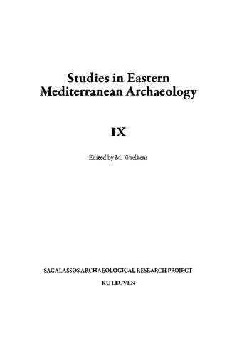 Water for the City, Fountains for the People: Monumental Fountains in the Roman East: an Archaeological Study of Water Management