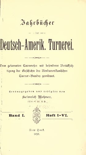 Jahrbuch der Deutsch-Amerik. Turnerei