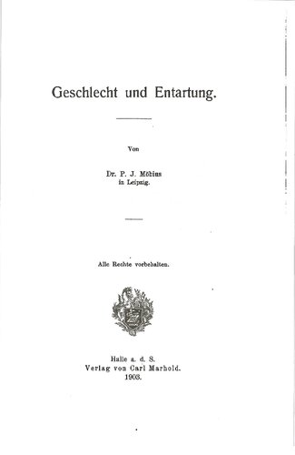 Geschlecht und Entartung