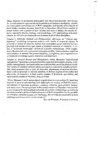 Search for a naturalistic world view vol.2 - Natural science and metaphysics