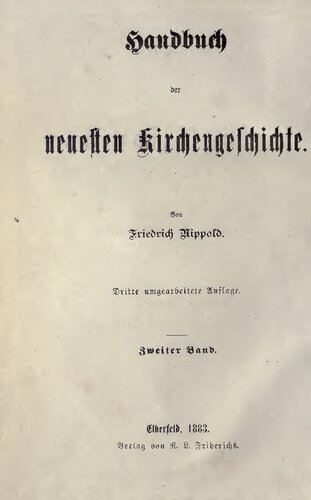 Geschichte des Katholizismus seit  der Restauration des Papstthums