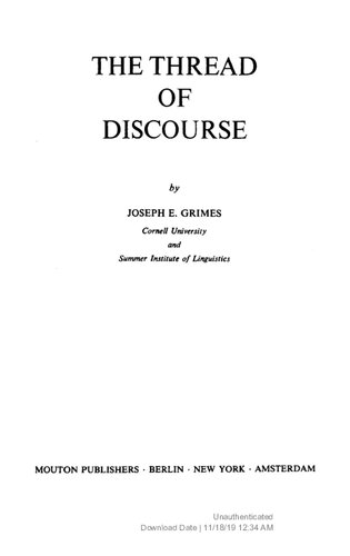 The Thread of Discourse