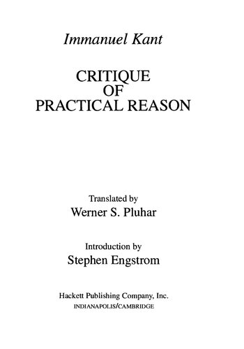 Critique of practical reason