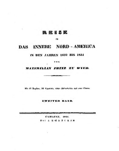 Reise in das Innere Nord-America in den Jahren 1832 bis 1834