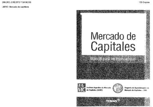 Mercado de Capitales. Manual para no especialistas
