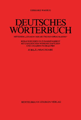 Deutsches Wörterbuch - Mit einem Lexikon der deutschen Sprachlehre
