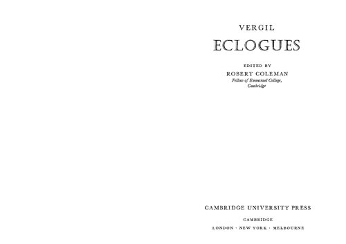 Virgil: Eclogues