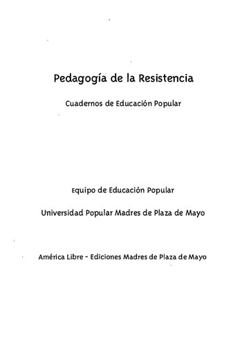 Pedagogía de la resistencia