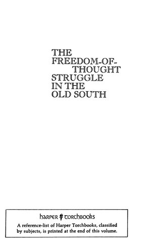 The Freedom of Thought Struggle in the Old South