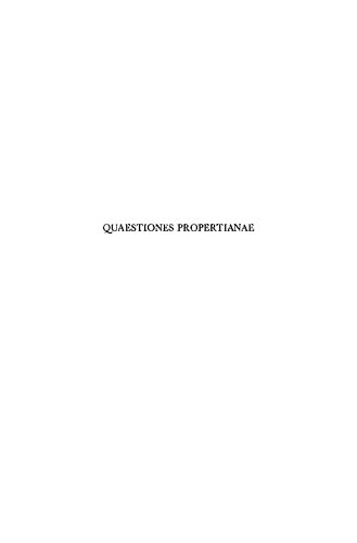 Quaestiones Propertianae