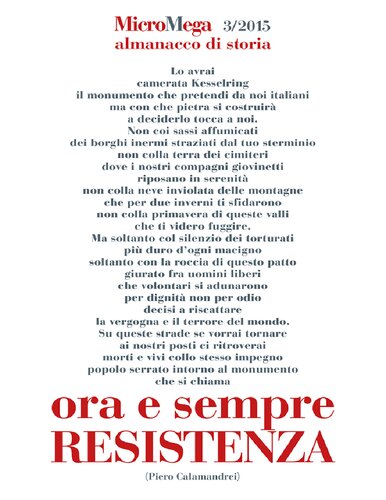 3/2015. Almanacco di storia. Ora e sempre Resistenza