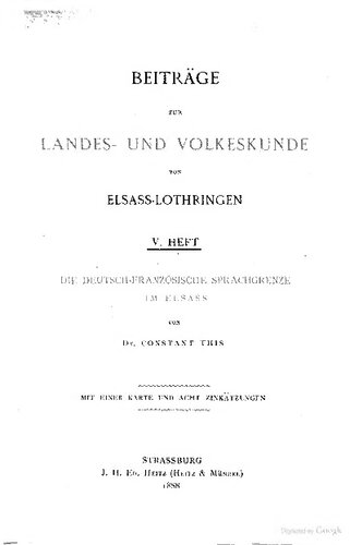 Die deutsch-französische Sprachgrenze im Elsass
