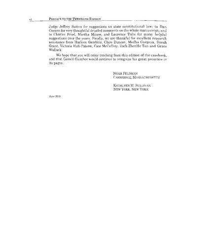 Constitutional Law, 20th Edition