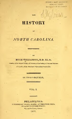 The History of North Carolina