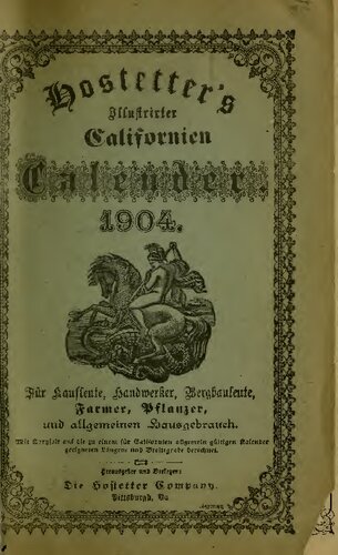 Illustrirter Californien-Calender 1904