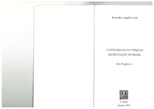 A construção da pesquisa em educação no Brasil