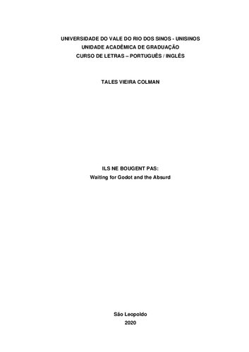 Ils ne bougent pas: Waiting for Godot and the Absurd